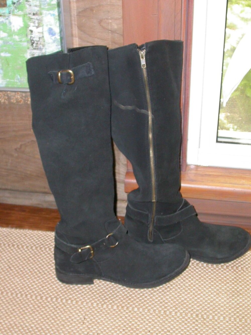 Black Suede Leather Boots
